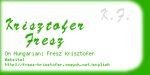 krisztofer fresz business card